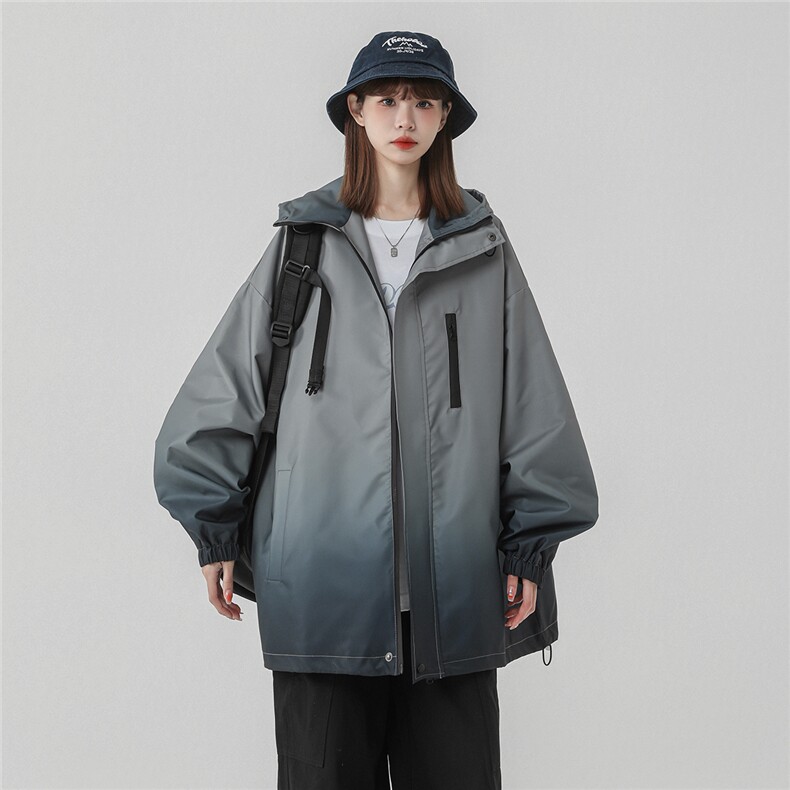 中性风山系防水冲锋衣渐变色夹克女聚酯纤维JK77088P85控128,男装夹克,星座226-1