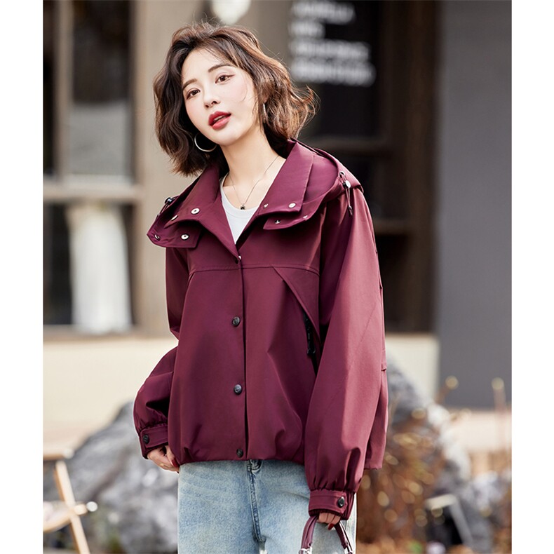 2025秋装新款时尚潮流风衣短外套，女装短外套，姿萝菲