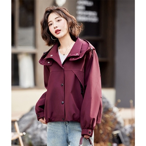 2025秋装新款时尚潮流风衣短外套，女装短外套，姿萝菲