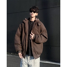 秋季新款时尚假两件呢子夹棉外套W9341P88，男装夹克，星座1116-2