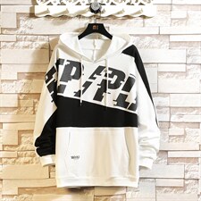 主推货足7XL-M加大码2023春季新款连帽卫衣男胖子宽松长袖套头,男装卫衣,钱塘717(原712)