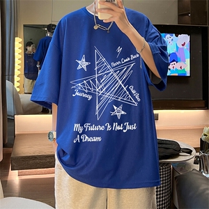 华夫格t恤男短袖男大码五分袖HT73456-P22