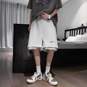 男春季潮流时尚假两件休闲短裤A707P20图片