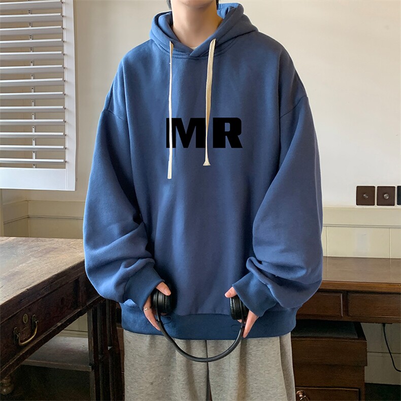纯棉连帽卫衣男大码运动帽衫宽松薄WY2253-P35加绒款-P40,男装卫衣,电商A040