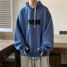 纯棉连帽卫衣男大码运动帽衫宽松薄WY2253-P35加绒款-P40，男装卫衣，电商A040
