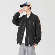棒球领宽松夹克男DSA157B-J220-P60，男装夹克，电商A157B