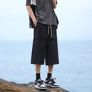 夏季百搭休闲裤七分裤简约潮流男裤风裤子A061-ED50072-p35图片