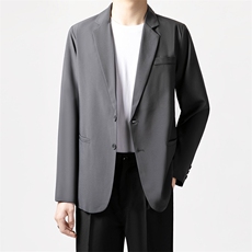 西装外套男春秋季男生潮流商务百搭港风ins痞帅休闲西服外套XW24，男装西服，星座506