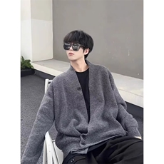 道袍开衫毛衣男春秋款潮牌高级感老钱风针织衫外套慵懒松弛感上衣，男装针织衫/毛衣，星座218-1（原230）