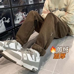 2025冬季新款欧棉绒加绒加厚保暖束脚棉裤A316-1-K1205P68控85图片