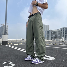 夏秋新款男士时尚潮流立体裁剪大口袋休闲裤慵懒风阔腿裤K026/P40，男装休闲裤，星座506