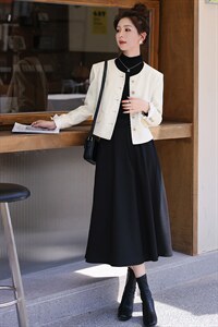 2022年小香风蕾丝拼接套装女新款小众设计感裙两件套裙显瘦图片