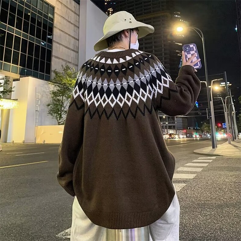 美式圆领毛衣男慵懒风休闲针织衫M147P40,男装针织衫/毛衣,星座1116-2