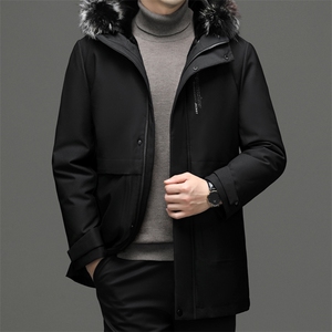 DF8018钱塘2020-2冬季厚款有帽时尚休闲简约中年男士羽绒服P350图片