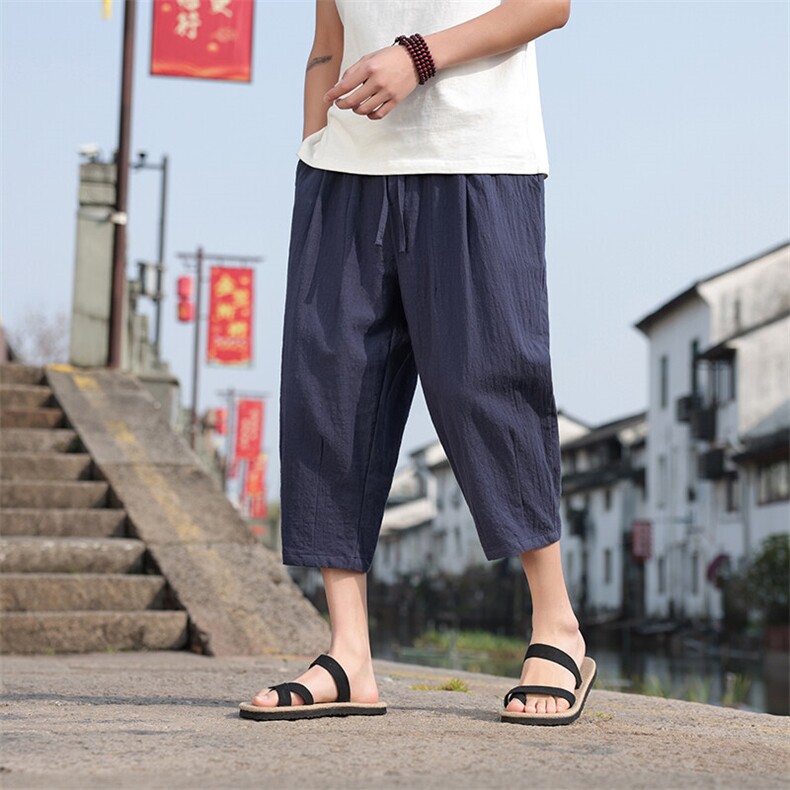 风夏季休闲裤宽松透气男裤哈伦裤灯笼沙滩七分裤DK2507-P50,男装休闲裤,电商A008