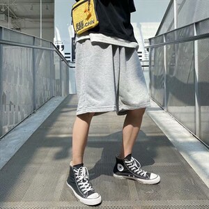 短裤男宽松夏季ins港风休闲中裤百搭学生潮牌五分裤子BK300-P330，男装休闲裤，星座1008-1