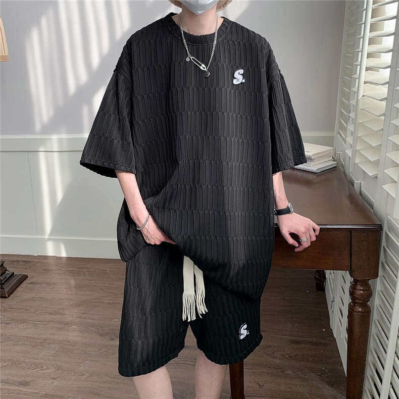 1短袖T恤男DT8781P35短裤男DK8782P40大码休闲套装TZ8783P75控,男装牛仔裤,星座226-2