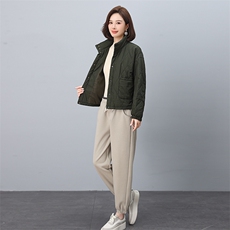 时尚百搭女装套装简约休闲两件套舒适显瘦外套+宽松长裤，女装套装/套裙，叶笙衣