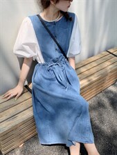 牛仔连衣裙，女装连衣裙，肆尔