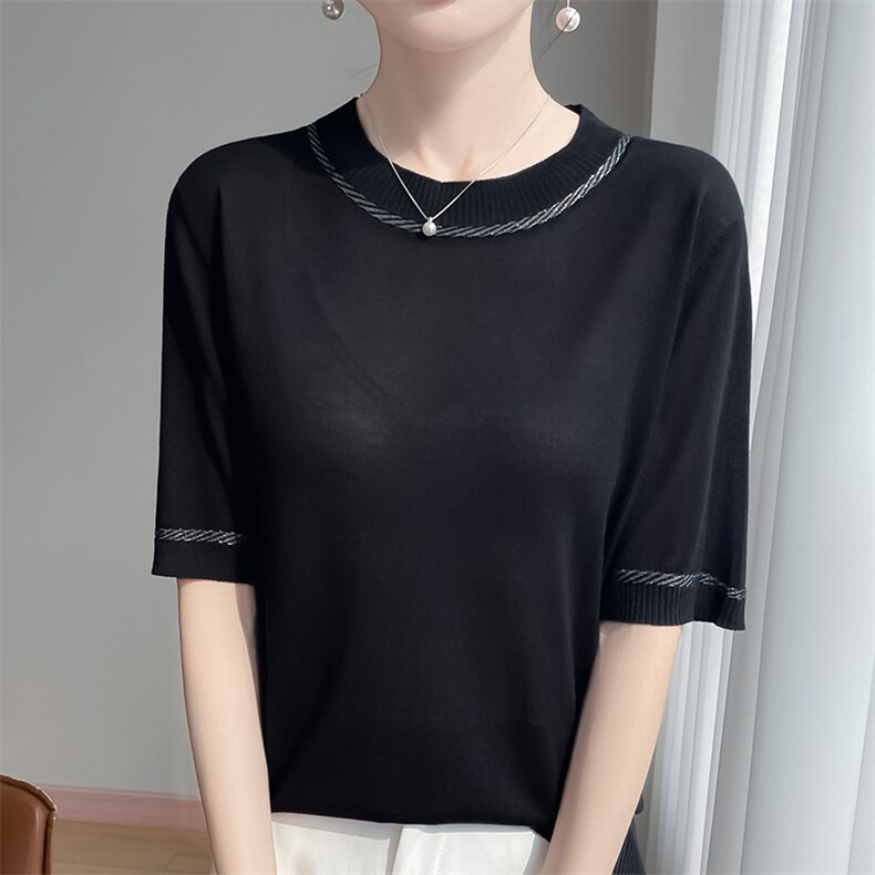 短袖t恤女2025新款夏季薄款宽松显瘦打底上衣小衫,女装T恤,质第工厂直营店