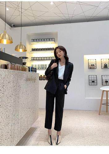 【现货】酷盖女孩复古吸烟风套装，女装职业装，ONE