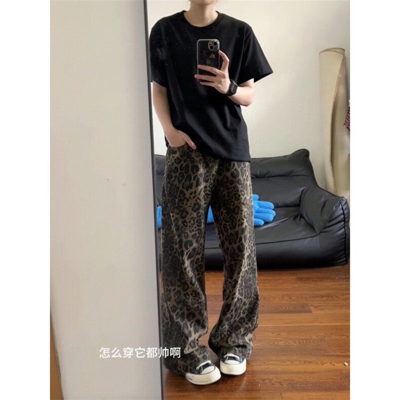 【有货】豹纹牛仔裤男夏季薄款欧美VIBE裤子美式高街KZA25CC-P55,男装牛仔裤,星座1007（原301D）