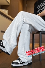 加长版裤子男高个子185cm110牛仔裤微喇直筒休闲KZ002P55加绒P65，男装牛仔裤，电商B312