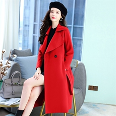 现货冬季双面羊绒大衣简约时尚优雅减龄大气保暖手工缝制送腰带，女装双面呢大衣，丽美静依
