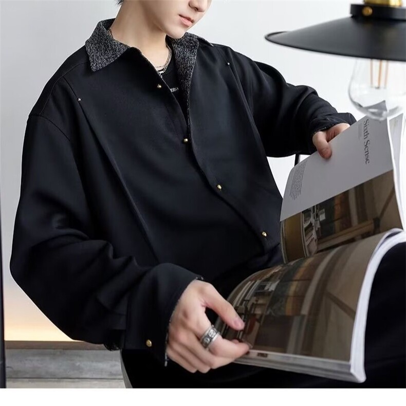 立领皮衣夹克女秋季流行休闲通勤高级感复古机车服短外套JK4230,男装夹克,星座516A