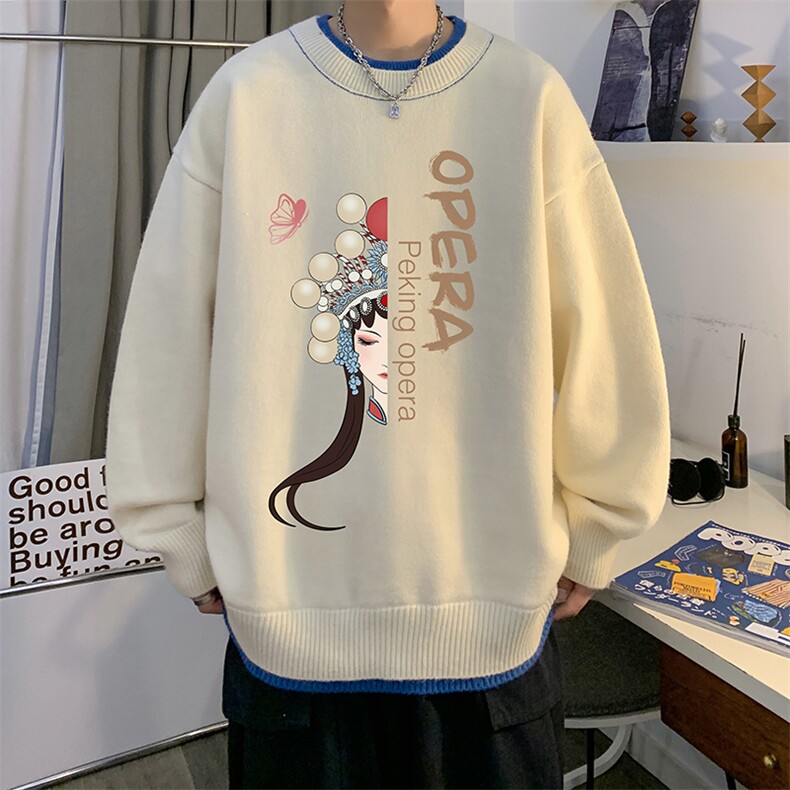 控78假两件毛衣男大码加绒针织衫男毛线衣M80161-P55加绒P70,男装针织衫/毛衣,电商A040