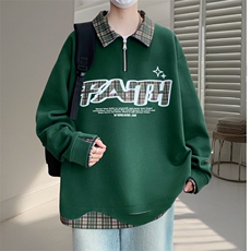 春秋圆领卫衣男学生长袖打底衫青少年百搭宽松上衣LH9103-P60，男装T恤，星座1105-3