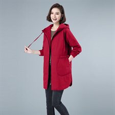 2024年新品棉服中长款加厚保暖棉衣纯色3695款，女装棉衣/棉服，秋牧寒烟