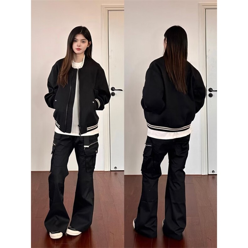 【档口大货】DJK9214-批63春秋棒球领长袖微廓形时装短款棒球服男,女装职业装,星座603-2