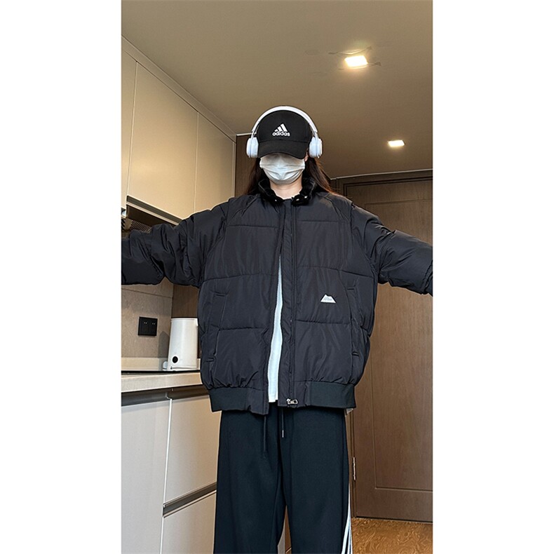 自家图短款飞行立领棉服男宽松加厚保暖情侣厚外套MY21-P78,男装棉衣,星座1505