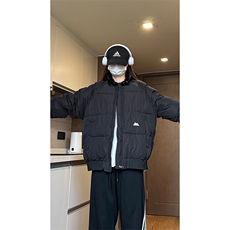 自家图短款飞行立领棉服男宽松加厚保暖情侣厚外套MY21-P78，男装棉衣，星座1505