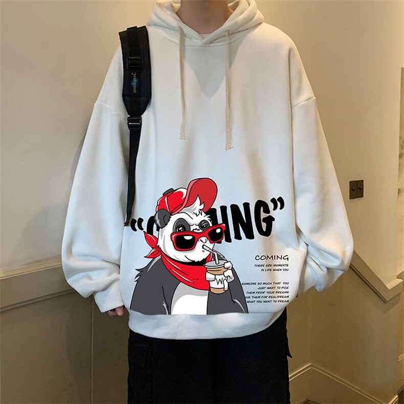 纯棉连帽卫衣男大码运动帽衫宽松薄WY2218-P35 加绒款-P40图片