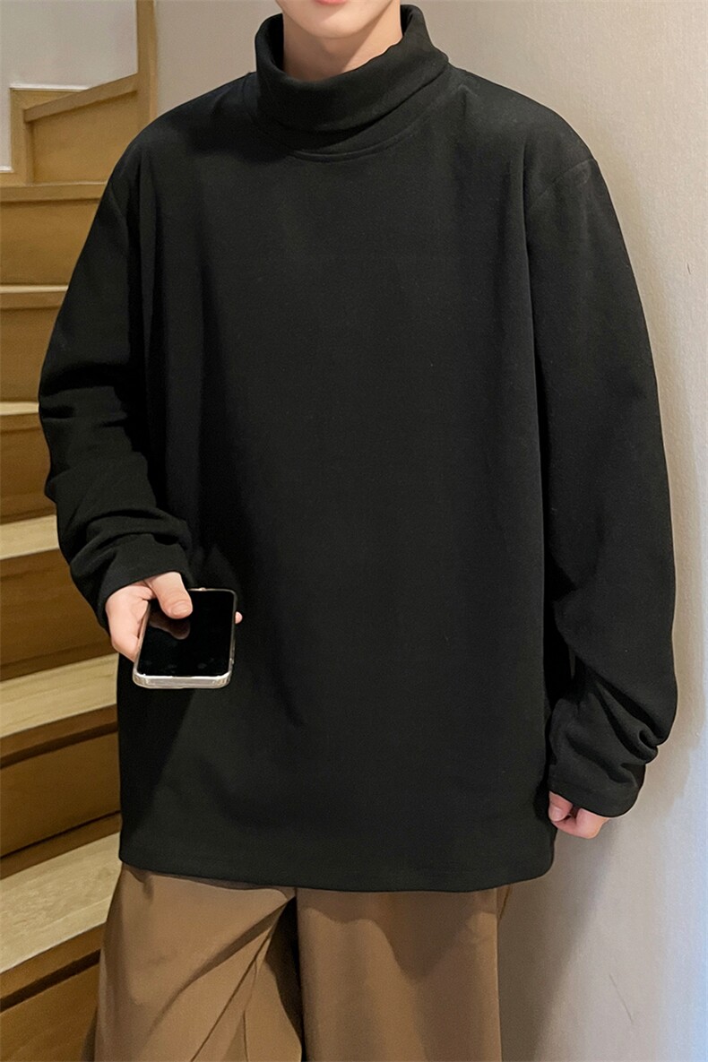 神！！8XL-M打底衫男秋冬德绒高领T恤特大码长袖TBG1102P35控55,男装T恤,电商D206-1