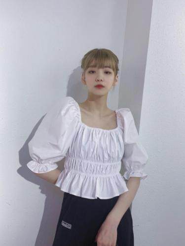 泡泡袖衬衣，女装，G7V7