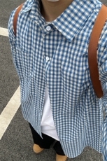 2026春夏新款千鸟格格子长袖衬衫高品质现货CS067-P40，男装衬衫，星座301C-5