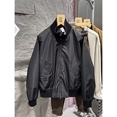 抖音得物美式潮休闲夹克春季立领纯色复古工装加厚棉服外套AMY02，男装夹克，电商A443
