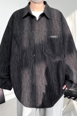 C9001/P50春装新款现货长袖衬衣男潮衬衫休闲上衣宽松大码外套男，男装衬衫，电商A141