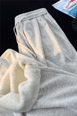 糯米裤宽松慵懒风卫裤男秋冬款休闲百搭弯刀裤微长拖地裤KZ083P45，男装休闲裤，电商B312