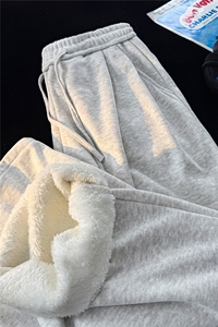 糯米裤宽松慵懒风卫裤男秋冬款休闲百搭弯刀裤微长拖地裤KZ083P45图片