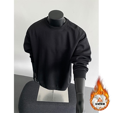 光板重磅圆领卫衣加绒保暖W4691JR（加绒）特P30/常规W4691-特P25，男装棉衣，电商A007