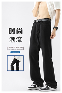 高品质款2025新款牛仔裤水洗牛仔裤港风宽松直筒G112图片