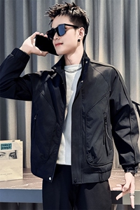 J8609-P98控138男潮牌扎染复古外套潮流立领男装衣服2025新款春秋图片
