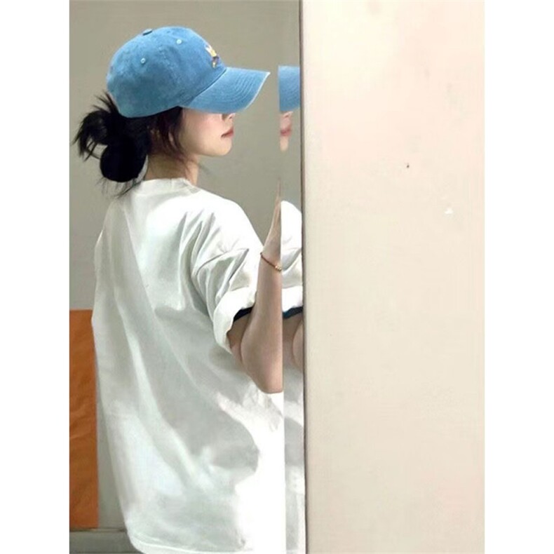 H0797-P35贴布刺绣学院风宽松甜美可爱短袖T恤上衣,女装T恤,星座617A-2