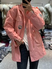 新款时尚洋气显瘦腰绳刺绣贴标ins外套潮，其它，L·H·X