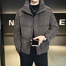 7729-L-4XL-P215标50男士休闲百搭纯色晕染立领修身羽绒服外套，男装羽绒服，电商B255