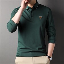 D66165钱塘2020-2新款中年男士百搭简约时尚休闲长袖T恤P63，男装T恤，钱塘207-2
